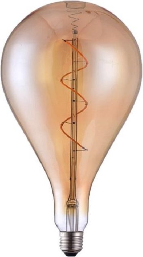 boekje biologisch intern Led lamp - Druppel - Filament - Groot - Ø165mm - 4 watt - E27 fitting - |  bol.com
