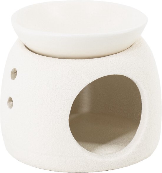 HomeBound by KY | Geurbrander aardewerk cream | 9,3x9,3x5,7cm | brander aardewerk