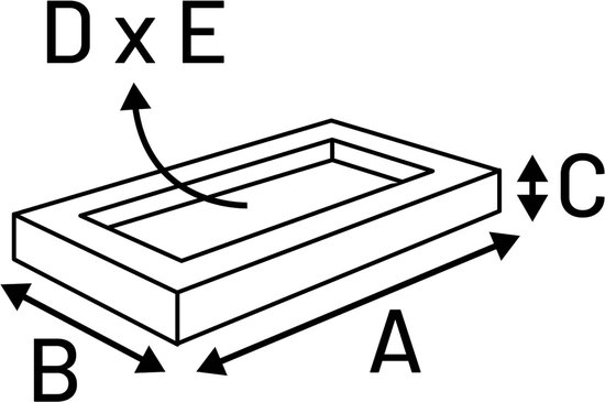 Flamingo - Flamingo Krems - Mand Honden - Mand Krems Rechthoekig + Rits Donker Grijs 80x65x20cm - 1st - 133099 - 1st - 1pce