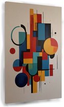 Abstract - Kleurrijk muurdecoratie - Schilderijen abstractie - Moderne schilderijen - Canvas keuken - Slaapkamer wanddecoratie - 75 x 100 cm 18mm