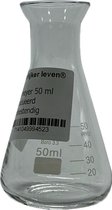 Flacon Erlenmeyer 50 ml gradué résistant à la chaleur