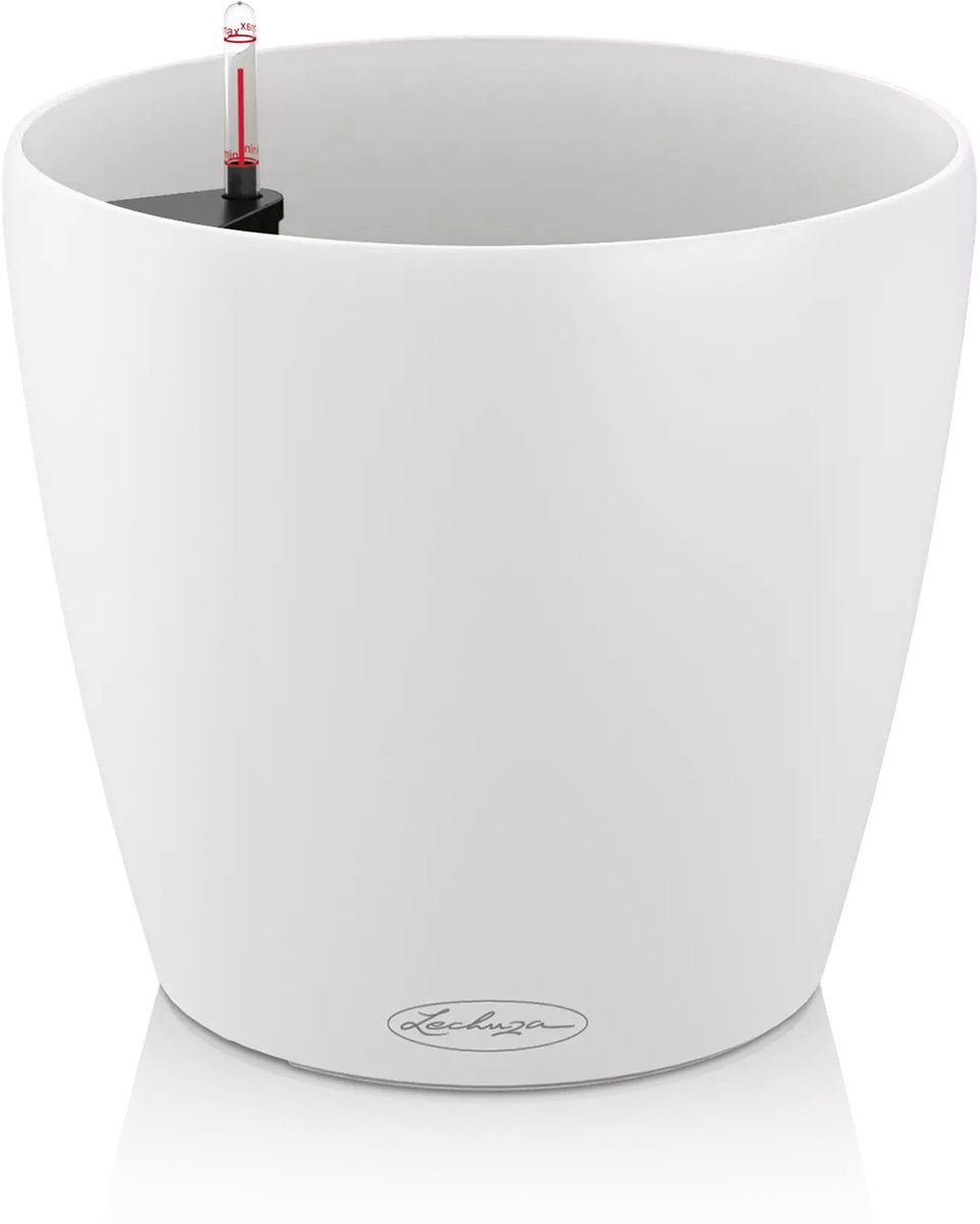 LECHUZA CLASSICO Color 21 - Plantenbak - met bewateringssysteem - ALL-IN-ONE set met LECHUZA-PON - wit