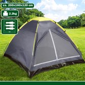 Camp Active tent - Koepeltent 3 persoons - Polyester - Grijs - 200 x 180 x 120 cm