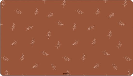 Label2X - Tapis artisanal Feuille de Rouille - 70x45cm - Napperons