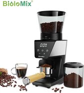 NewWave® - Moulin à Café électrique - Broyage automatique des Grains de café - Machine à Grains de café - BioloMix - Café frais