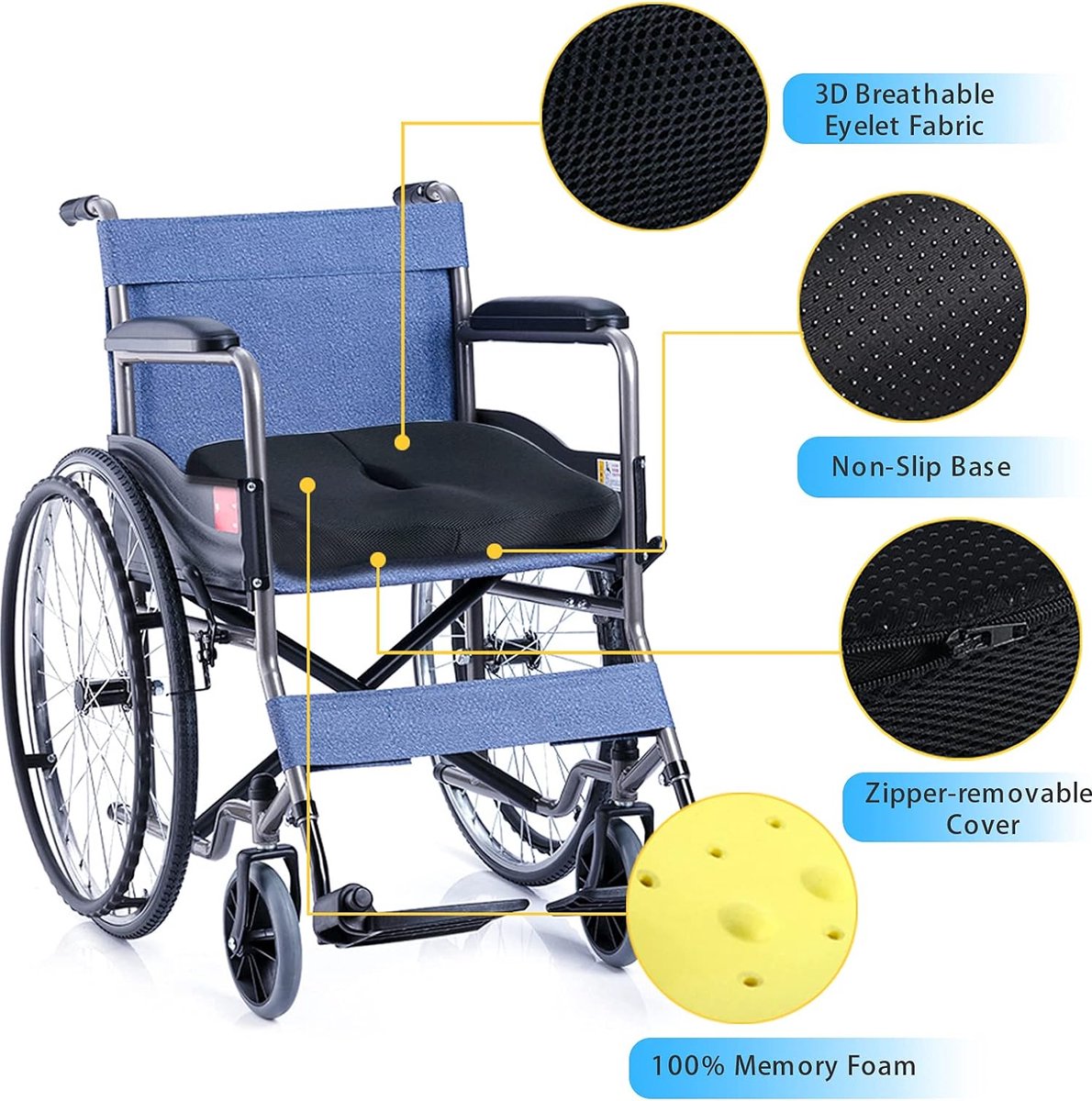 Stoel opvulling/zithoogte auto, zitkussen/stoelkussen 40x40 kantoorstoel Ergonomisch orthopedisch zitkussen voor eettafel stoelen/kantoorstoel/rolstoel/tuinstoelen/sofa rug zitkussen (Roze
