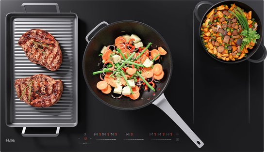 ETNA KIF590ZT - Inductiekookplaat - 90 cm - 5 zones - 4 koppelbare zones