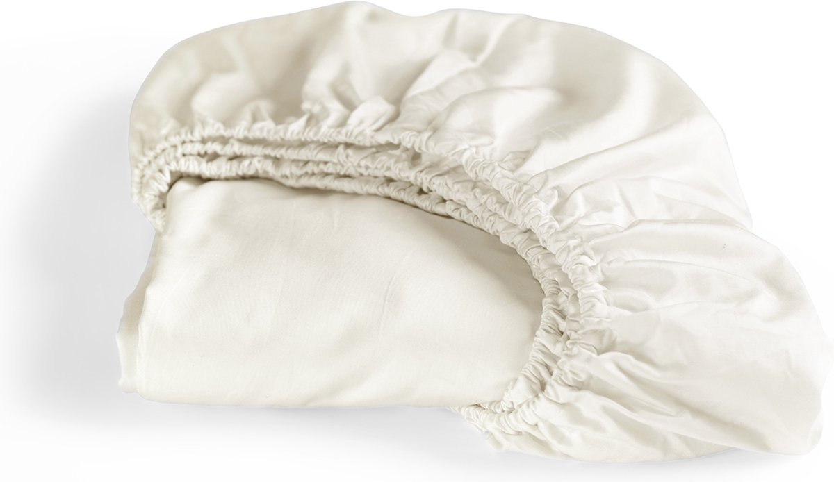 Cinderella - Sundays - Hoeslaken - 2 Persoons - 100% Katoen-Satijn - 200x210 cm - Tot 25 cm matrashoogte - Ivoor