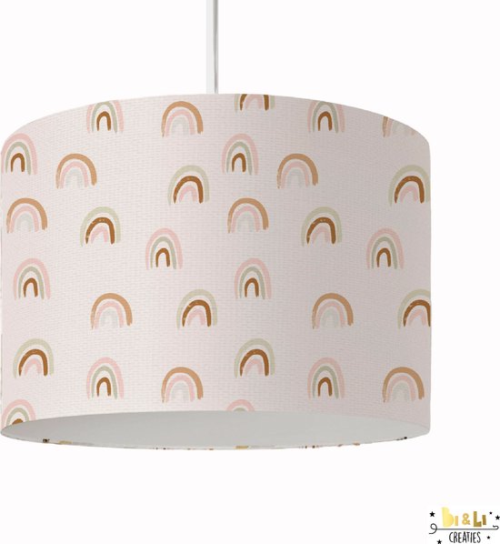 Hanglamp regenbogen - lampen - 30x30x24 cm - kinder & babykamer - kunststof - wit - excl. lichtbron