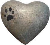 Urn hart vorm goud met hondenpoot 450ML - Urn - Honden - Hondenpoot - Hart