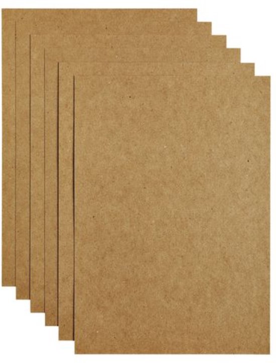 Foto: 20x kartonnen vellen bruin kartonpapier hobbypapier knutselen a4 formaat kartonvellen bruin 20 stuks