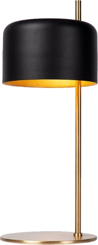 Atmooz - Lampe de table Pablo - Métal - Zwart & Messing Antique + Revêtement Or Intérieur - Lampe de chevet - Chambre