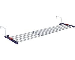 Leifheit hangdroogrek Quartett 42 uitschuifbaar - 4,2 m drooglengte - aluminium