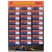 F1 Racekalender 2024 | Poster | A3 | 29,7 x 42 cm | Formule 1 | Oranje