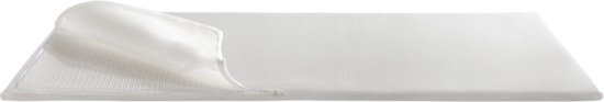 Linenspa Matrastopper 80 x 190 cm, 10 cm hoog, matrastopper met gel traagschuim en wasbare overtrek met ritssluiting, Öko-Tex, wit