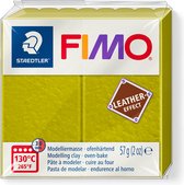 FIMO leather-effect ovenhardende boetseerklei standaard blokje 57 g - olijfgroen