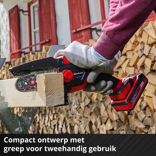 Einhell Accu Mini Kettingzaag GE-PS 18/15 Li BL-Solo - Power X-Change - 18 V/Li-ion - Koolborstelloze motor - Zwaardlengte: 20 cm - Max. Zaaglengte: 14 cm - Kettingsnelheid: 4,8 m/s - Excl. accu en lader van Einhell — afbeelding 5