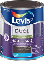 Levis Duol - Hout Buiten - Primer & Lak - Satin - Vakhoutbruin - 0.75L