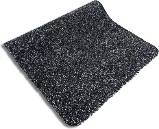 JYG Paillasson d'intérieur SUPEABSORB KATCOT coton noir/anthracite 60x80cm - tapis de course à sec / tapis de course à sec - vinyle antidérapant - tapis d'entrée lavable en machine