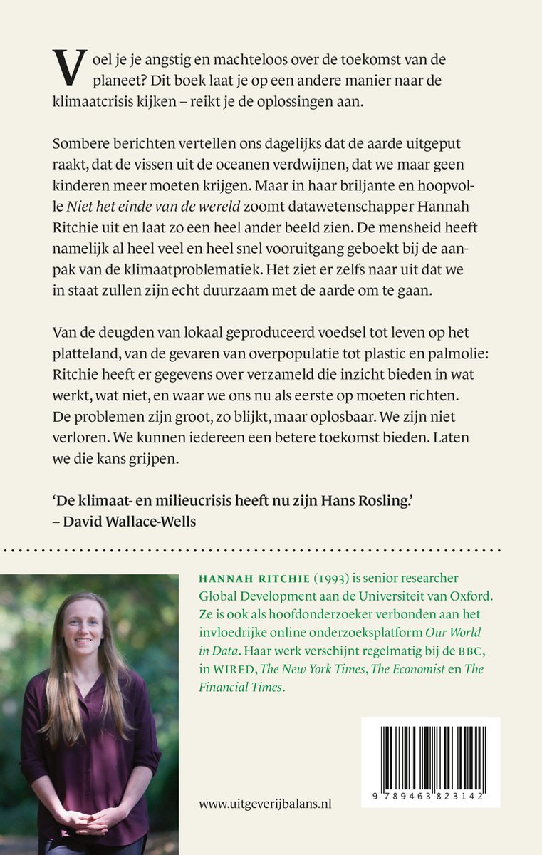 Niet het einde van de wereld - back cover