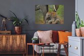 Muurstickers - Sticker Folie - Olifant - Dieren - Zand - Natuur - 90x60 cm - Plakfolie - Muurstickers Kinderkamer - Zelfklevend Behang - Zelfklevend behangpapier - Stickerfolie