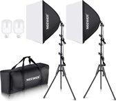 Neewer® - 60x60cm Softbox met E27 Fitting 700W Studioverlichting Softbox Set - Voor Fotostudio Portretten, Productfotografie en Videoregistratie