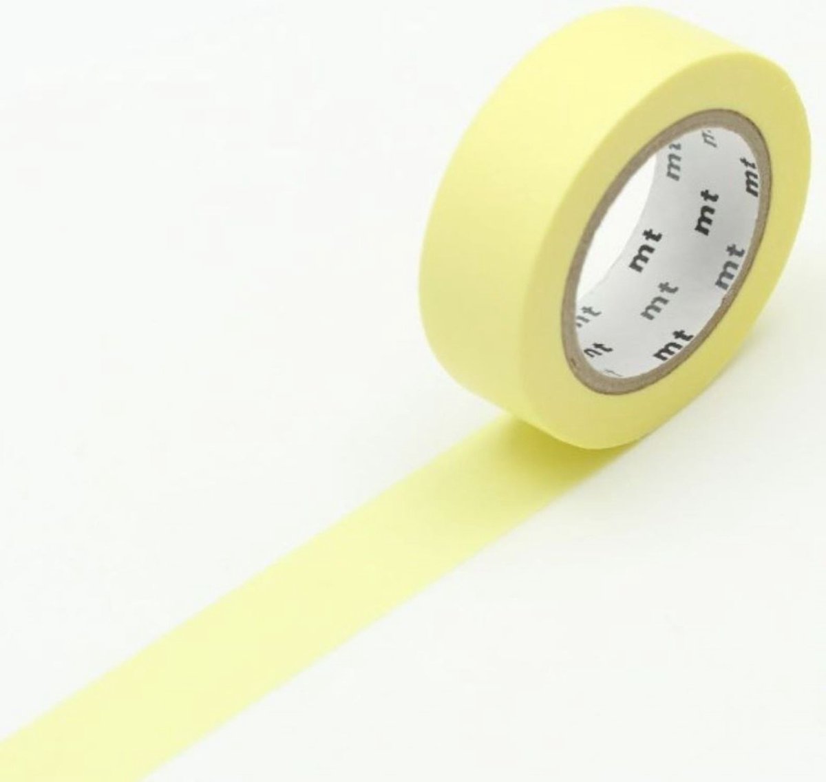 MT Masking tape Pastel lemon 10 meter x 1 5 cm breed Washi Tape licht geel