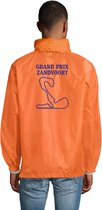 Eizook Windjacket - Jas Grand Prix Zandvoort Oranje Blauw Large - Met Capuchon