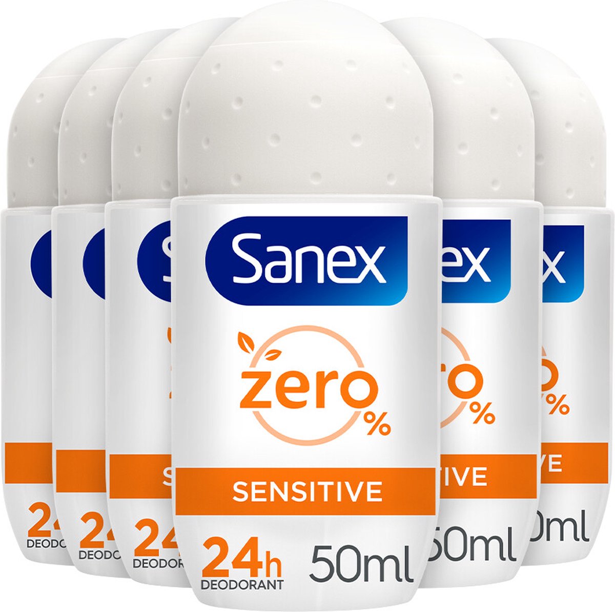 Bol.com 6x Sanex Deoroller Zero% Sensitive Skin 50 ml aanbieding