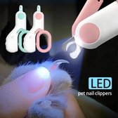 LED-licht Kat Hond Nagelknipper Snijder Professionele huisdierklauwtrimmer met veiligheidsslot Puppy Kitten Dierenverzorgingstoolkit - Roze