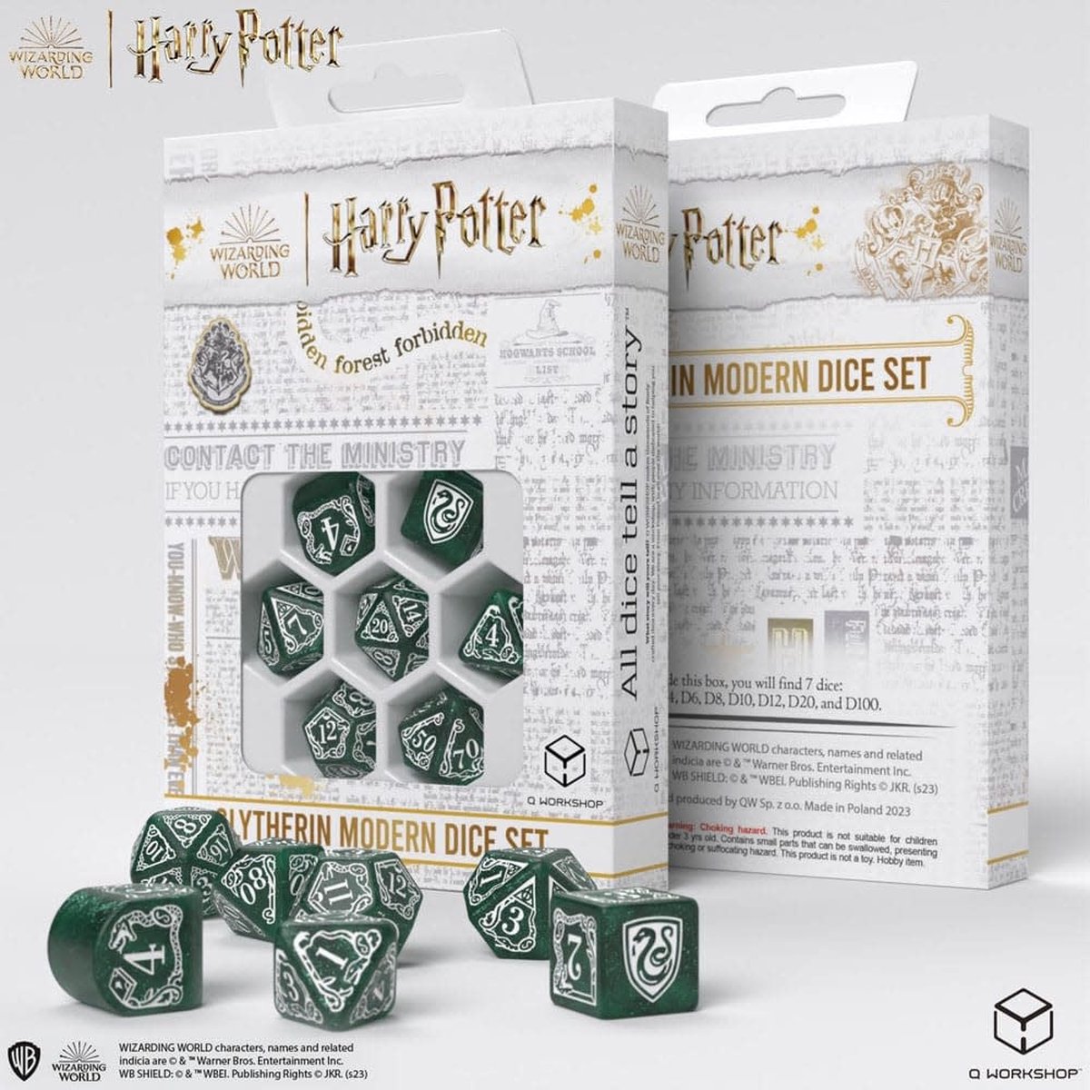 Harry Potter: Slytherin Modern Dice Set Green (7ST) - Accessoires