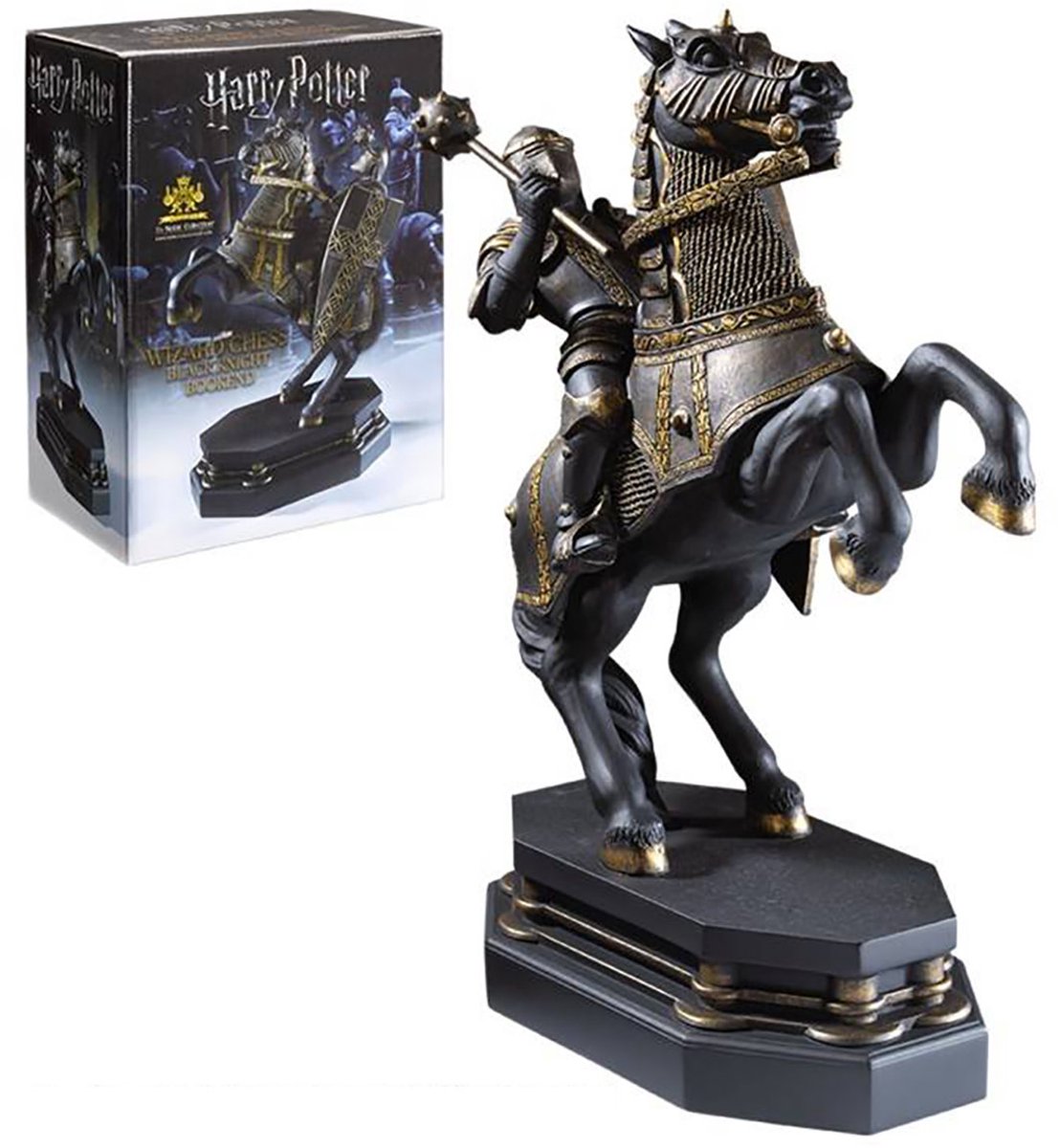 Noble Collection Boekensteun Harry Potter: Wizard Chess Knight Zwart
