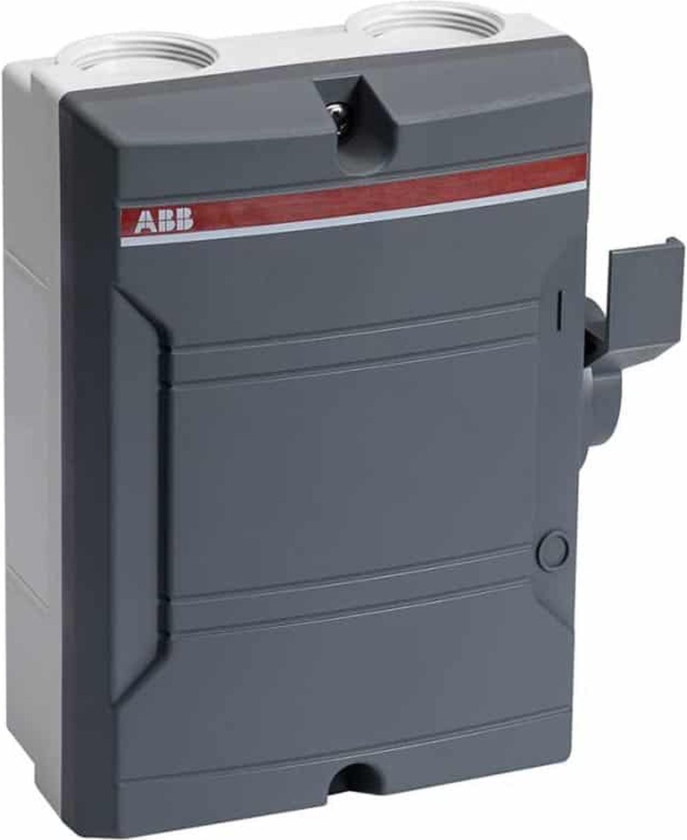ABB Werkschakelaar - Lastscheider Enclosed Switches - 3P 25A (AC-22A 500V) donker grijze behuizing kabelinvoer 2 x M25