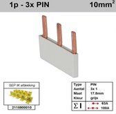 Sep kam pin 1 fase 3 polig 17,8mm grijs