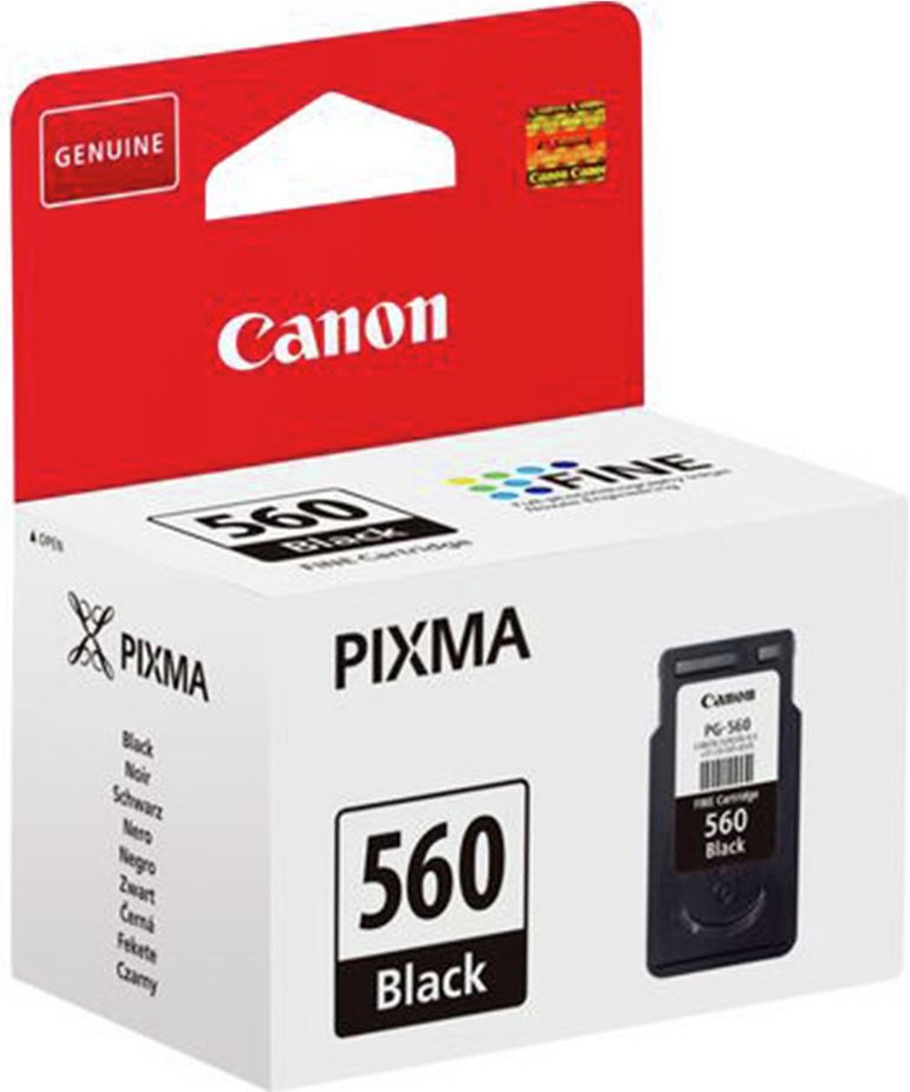 Canon pg-560 Inktcartridge - Zwart + Retourzakje