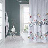 Casabueno Birds - Douchegordijn 120X200 cm - Polyester Textile - Badkamer Gordijn - Shower Curtain - Waterdicht -Sneldrogend en Anti Schimmel -Wasbaar en Duurzaam - 6144