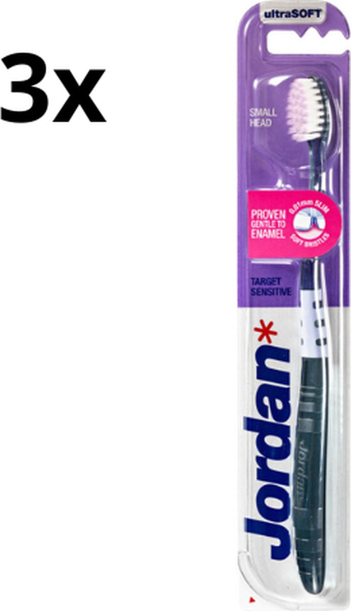 Goedkoopste 3x Jordan Tandenborstel Target Sensitive ultraSOFT - Voordeelverpakking