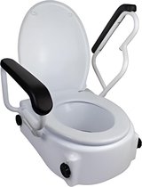 Surélévation de toilettes Mobiclinic Tajo - 17 cm - Ajustable - Avec couvercle - Inclinable