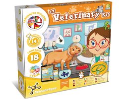 Science4you My First Veterinary Kit - 16 Wetenschappelijke Experimenten: met Dierenarts Kostuum & Speelgoed Stethoscoop - Educatieve Spellen - Rollenspelset - 4+