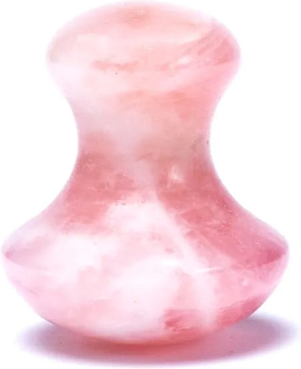Goedkoopste Rozenkwarts Massagehulp - 4x3.5cm - Roze - Edelsteen