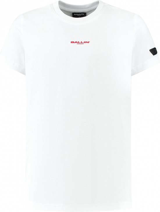Ballin Amsterdam T-shirt with front and backprint Jongens T-shirt - White - Maat 14