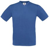 T-shirt Unisex XXL B&C V-hals Korte mouw Royal Blue 100% Katoen