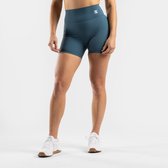 Zeuz Short Legging de Sport pour Femmes Taille Haute - Vêtements de Sport & Legging de Sport Squat Proof pour Fitness & CrossFit - Pantalon de Course à Pied, Pantalon de Yoga - 70% Nylon & 30% Élasthanne - Bleu - Taille XL