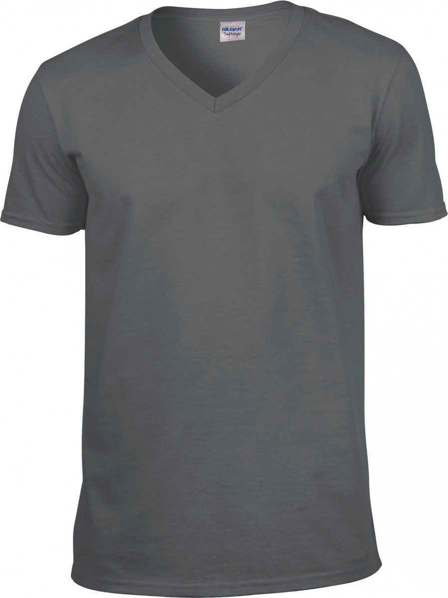 Gildan - Softstyle® Adult V-Neck T-Shirt - Charcoal (Solid) - XXL