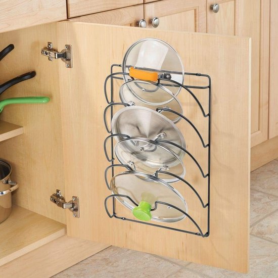 Support Rangement Couvercles De Casserole - Porte-Couvercles Mural Pour Placard - Organisateur Cuisine