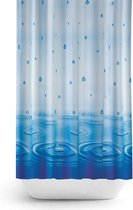 Casabueno - Douchegordijn met Ringen - 120x200 cm Badkamer Gordijn - Shower Curtain - Waterdicht - Sneldrogend en Anti Schimmel -Wasbaar en Duurzaam - Blauw
