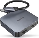 Sounix USB C naar Dual HDMI - 4K@60hz/30hz - Dual HDMI Adapter - Dual HDMI - Zwart - UCL20002