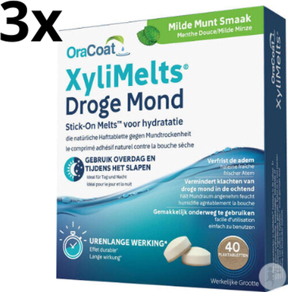 Oracoat Xylimelts Milde Munt - 3 x 40 stuks - Voordeelverpakking