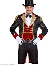 Widmann - Circus Kostuum - Glitter Rock Dompteur Rock-A-Billy Jas Man - Zwart - XXL - Carnavalskleding - Verkleedkleding