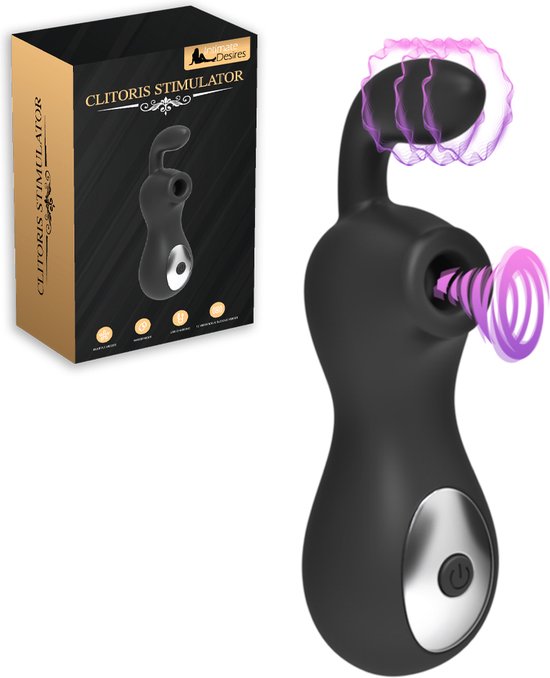 Désirs Intimate - Stimulateur de Clitoris - Pression d'Air et Vibrations - Compact - Vibromasseur à Pression d'Air - Sex Toy pour Femme